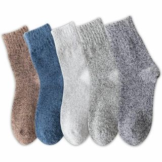 靴下 メンズ カラフルソックス カジュアルソックス 24-27cm 末端冷え性(ソックス)