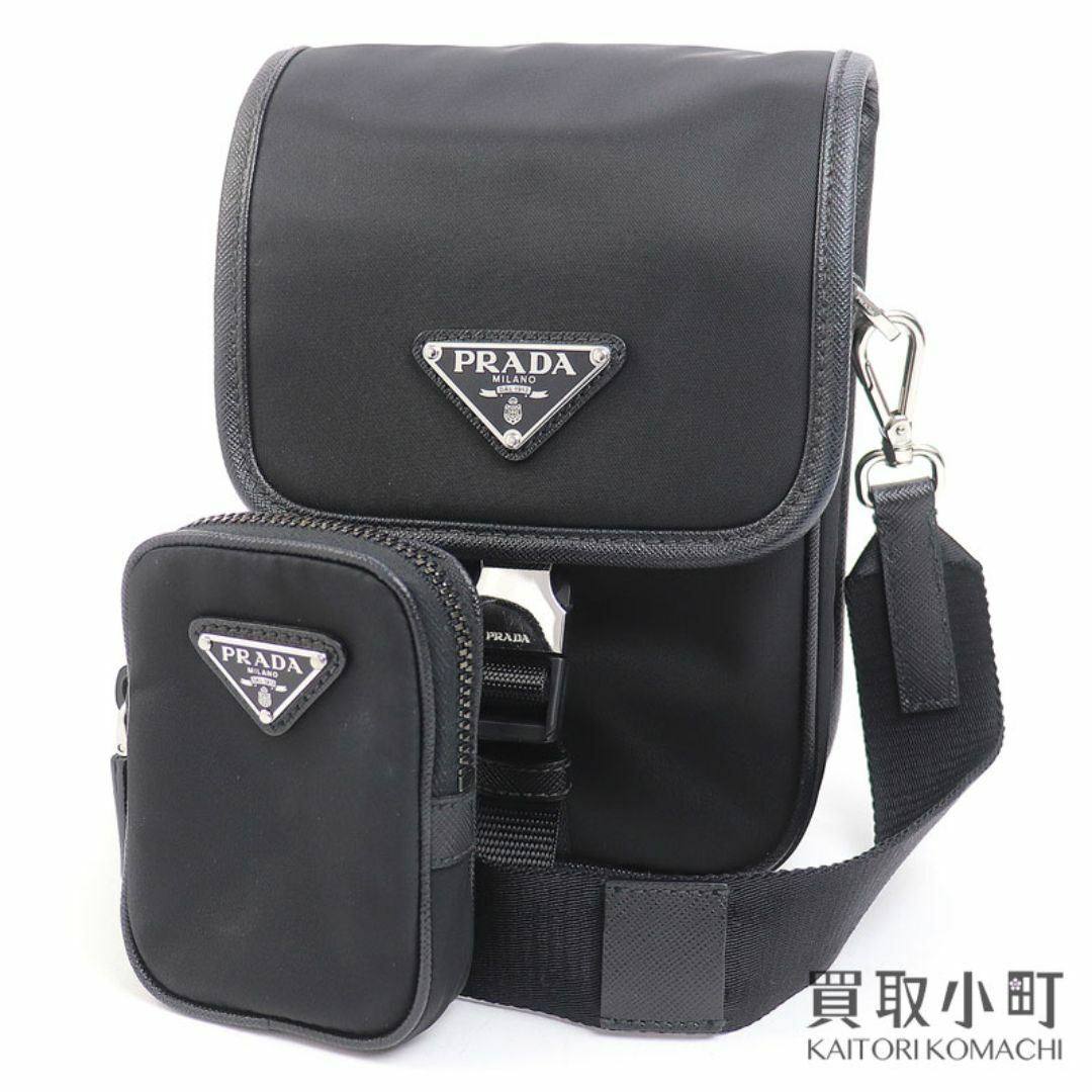PRADA - 【美品】プラダ【PRADA】Re-Nylon x サフィアーノレザー PRADA - 【美品】プラダ【PRADA】Re-Nylon x サフィアーノレザー