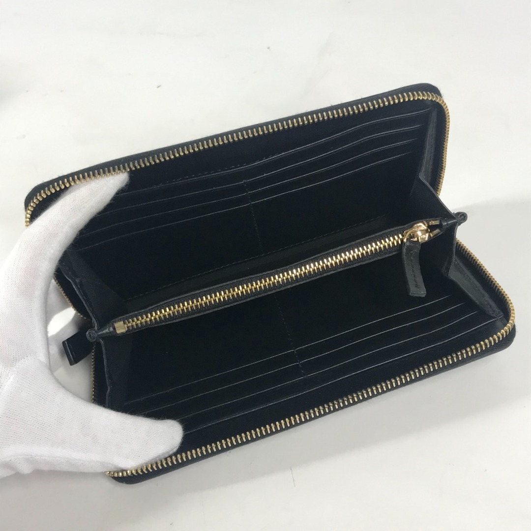 ヴェルサーチ ロングウォレット ワッペン レザー黒 ラウンド ヴェルサーチ ロングウォレット ワッペン レザー黒 ラウンド