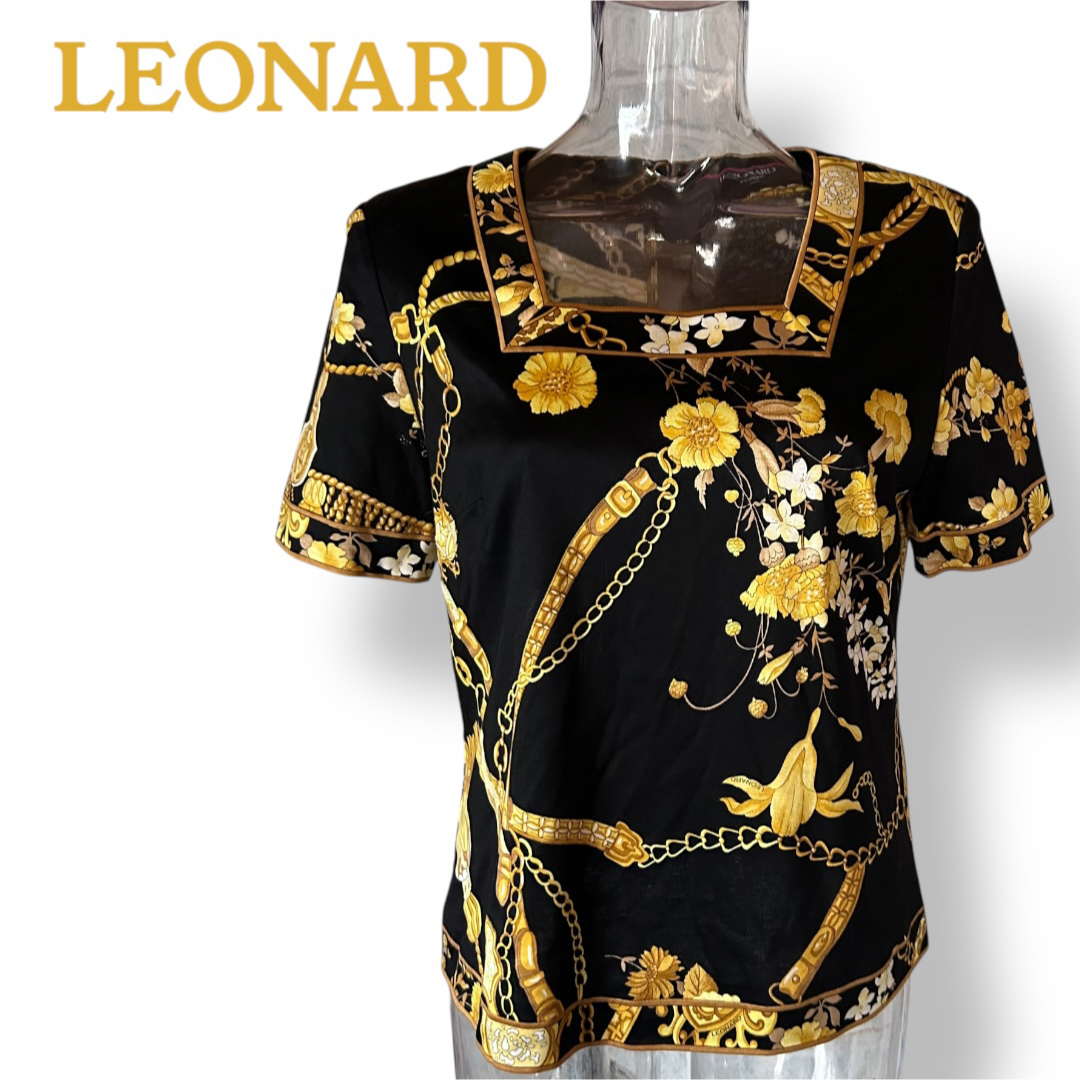 レオナール*高級感溢れる華やかな トップス シャツ*LEONARD レオナール*高級感溢れる華やかな トップス シャツ*LEONARD