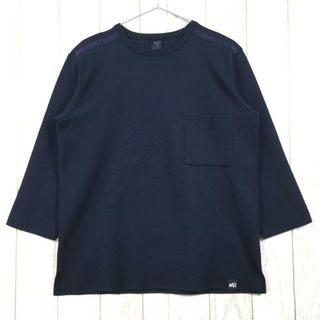 ミレー(MILLET)の【Men's XS/S ネイビー系】 Millet ( ミレー ) タフ ニット ロングスリーブ Tough Knit Long Sleeve MIV01804 International Men's  コットン ロン(Tシャツ/カットソー(七分/長袖))