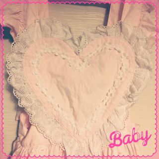 ベイビーザスターズシャインブライト(BABY,THE STARS SHINE BRIGHT)の♥送料込♥BABY,ハートエプロン ピンク(その他)