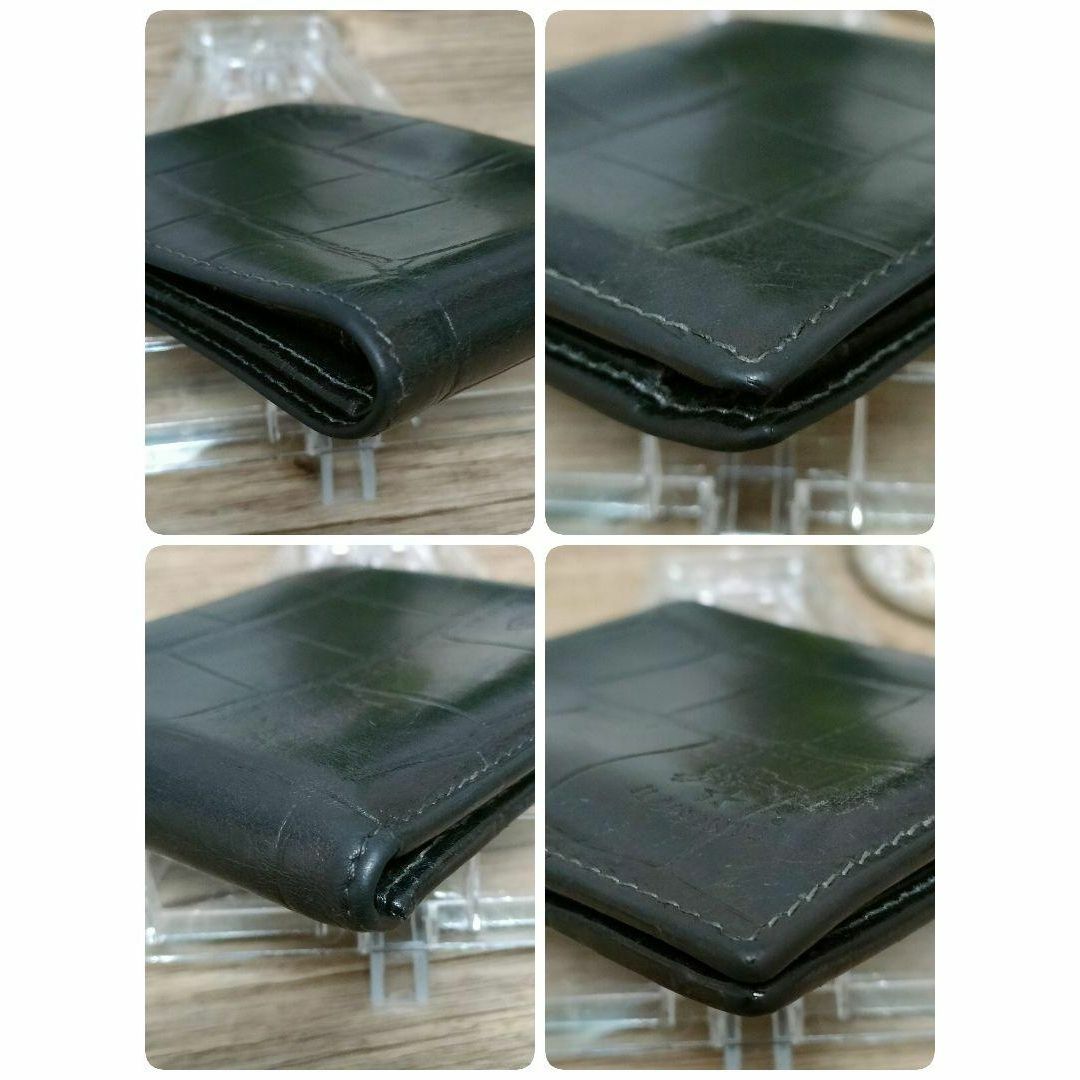IL BISONTE - イルビゾンテ 二つ折り財布 ブラック クロコ IL IL BISONTE - イルビゾンテ 二つ折り財布 ブラック クロコ IL