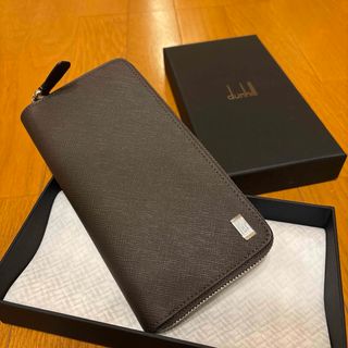 Dunhill - 未使用級 ALFRED DUNHILL ブラックレザー 長財布 金色 Dunhill - 未使用級 ALFRED DUNHILL ブラックレザー 長財布 金色