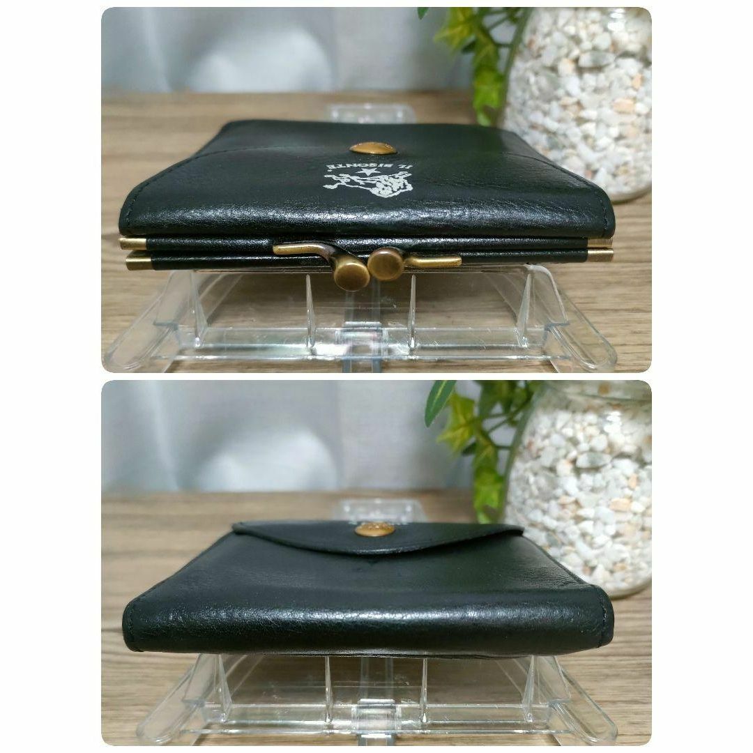 IL BISONTE - イルビゾンテ 二つ折り財布 ブラック 白ロゴ IL IL BISONTE - イルビゾンテ 二つ折り財布 ブラック 白ロゴ IL