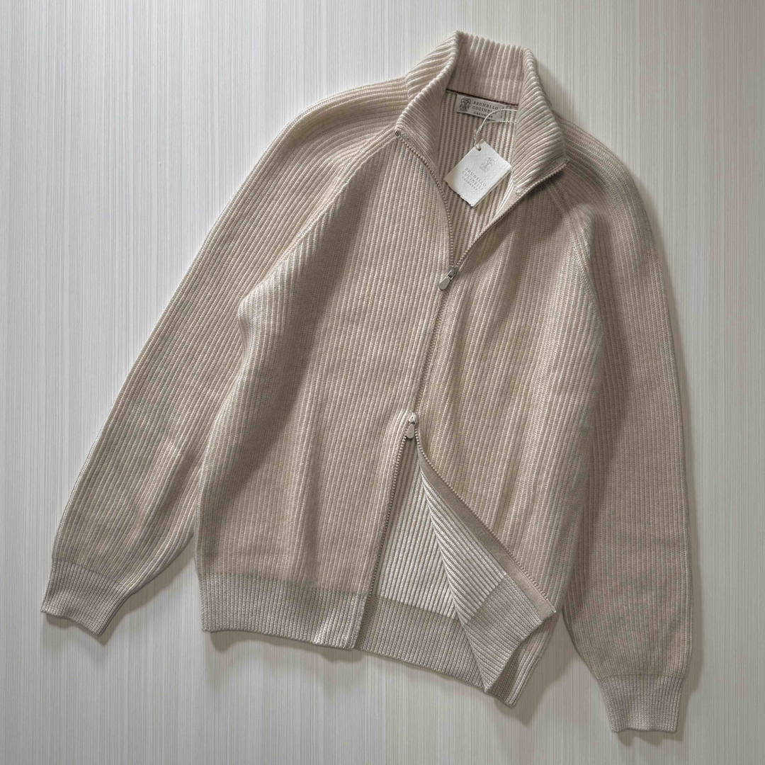 O58☆未使用☆極上カシミヤ100% ハイネック ジップニット O58☆未使用☆極上カシミヤ100% ハイネック ジップニット