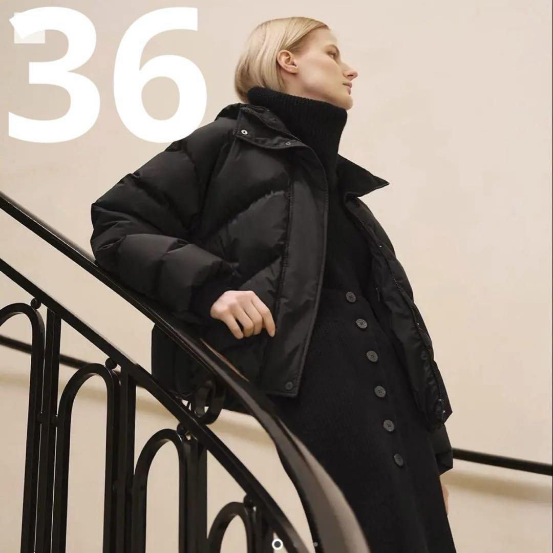HERMES - 新品未使用♡エルメスHERMESショートダウンジャケット 36 黒ショートダウン