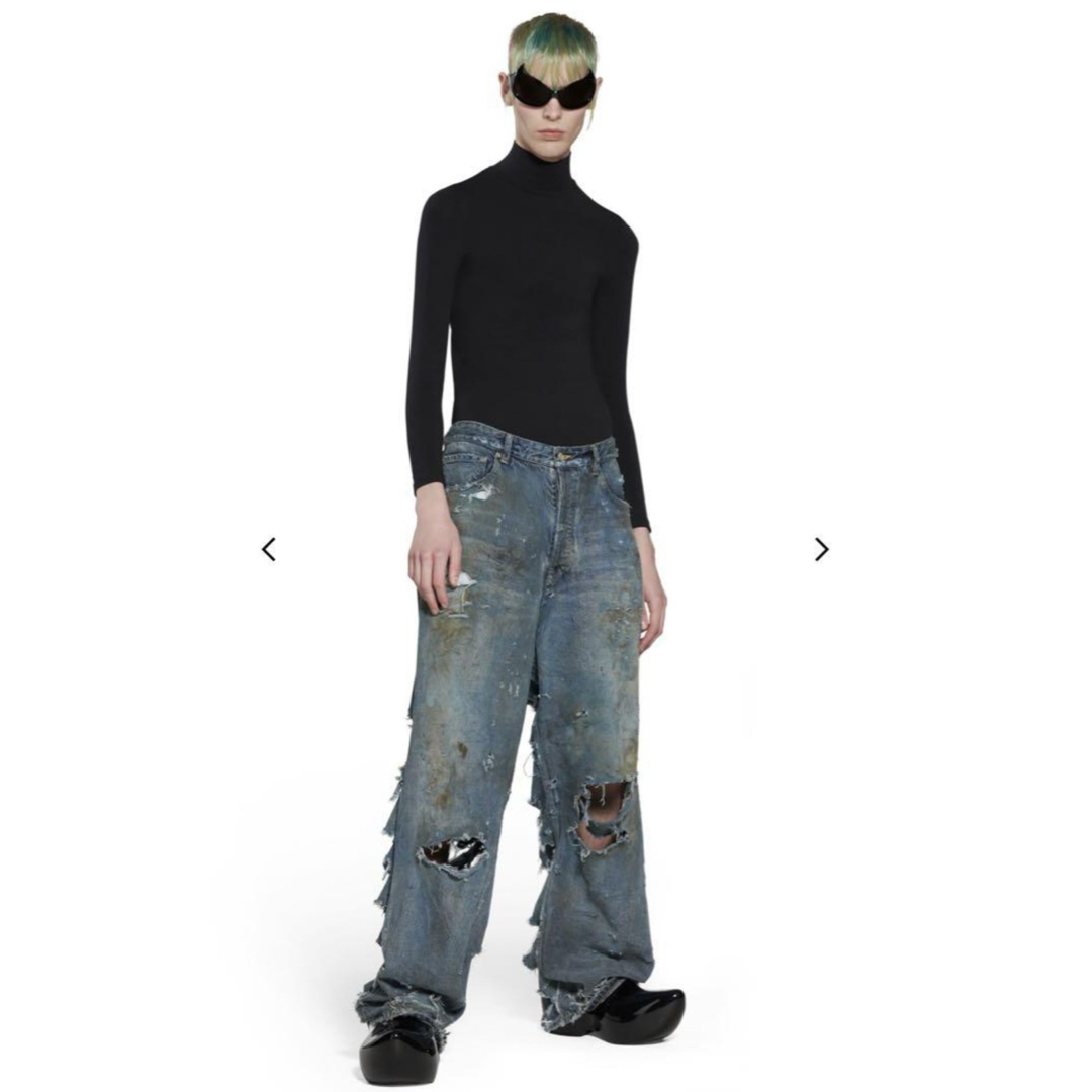 BALENCIAGA - 正規品 BALENCIAGA スーパーデストロイバギー BALENCIAGA - 正規品 BALENCIAGA スーパーデストロイバギー