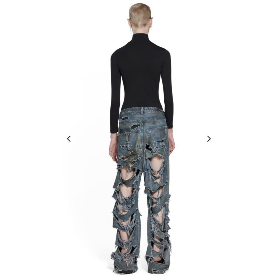 BALENCIAGA - 正規品 BALENCIAGA スーパーデストロイバギー BALENCIAGA - 正規品 BALENCIAGA スーパーデストロイバギー
