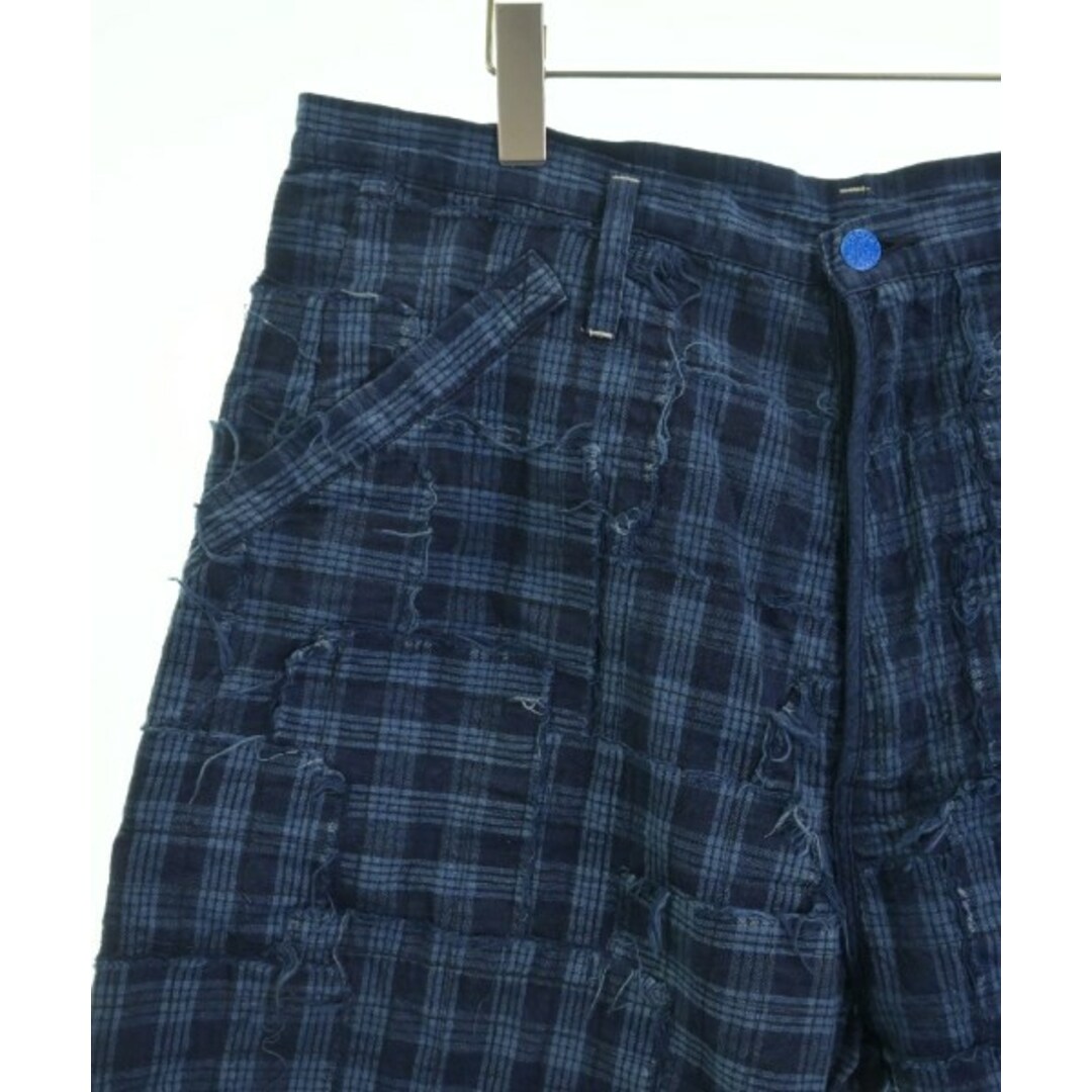 PORTER CLASSIC ショートパンツ XL 紺(チェック) 【古着】 PORTER CLASSIC ショートパンツ XL 紺(チェック) 【古着】