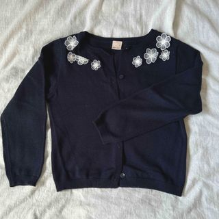 プティマイン(petit main)のpetit mainカーディガン　ネイビー　(カーディガン)