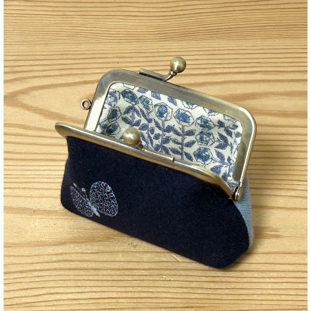 ハンドメイド がま口 小銭入れ choucho DOP ミナペルホネン ib ハンドメイド がま口 小銭入れ choucho DOP ミナペルホネン ib