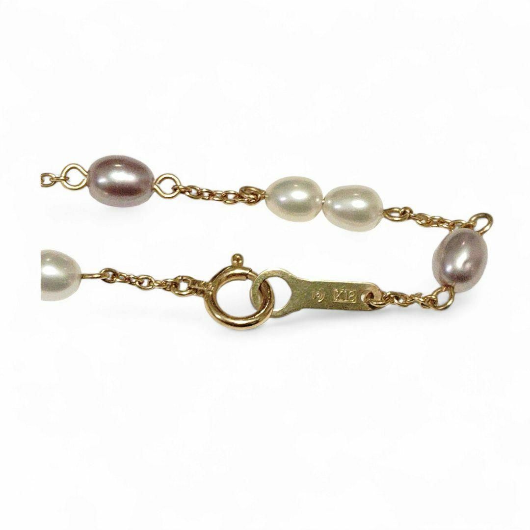 極美品✨】TASAKI K18 タサキ 淡水パール ステーション ブレスレット 極美品✨】TASAKI K18 タサキ 淡水パール ステーション ブレスレット