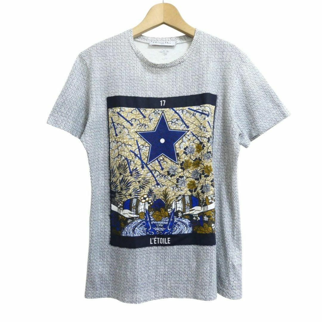 美品 クリスチャンディオール プリント クルーネック 半袖 T 美品 クリスチャンディオール プリント クルーネック 半袖 T