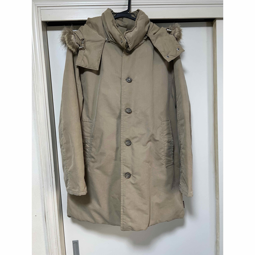 MONCLER - MONCLER ベージュ ダウン ファー付き セザンヌ 茶タグ MONCLER - MONCLER ベージュ ダウン ファー付き セザンヌ 茶タグ