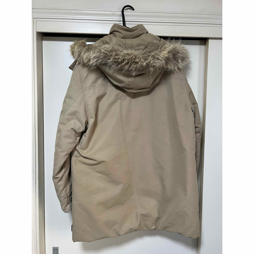 MONCLER - MONCLER ベージュ ダウン ファー付き セザンヌ 茶タグ MONCLER - MONCLER ベージュ ダウン ファー付き セザンヌ 茶タグ