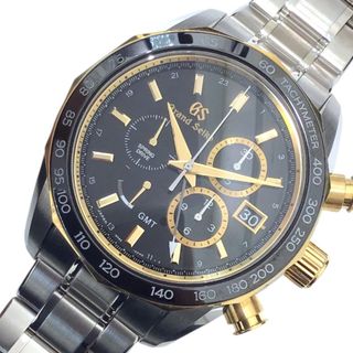 セイコー(SEIKO)の　セイコー SEIKO スプリングドライブ クロノグラフ SBGC240 ブラック ステンレススチール K18 SS メンズ 腕時計(その他)