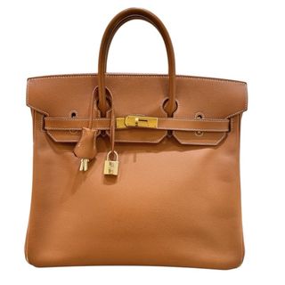 エルメス(HERMES)の　エルメス HERMES オータクロア32 □E刻 ゴールド/ゴールド金具 クシュベル ユニセックス ハンドバッグ(ハンドバッグ)