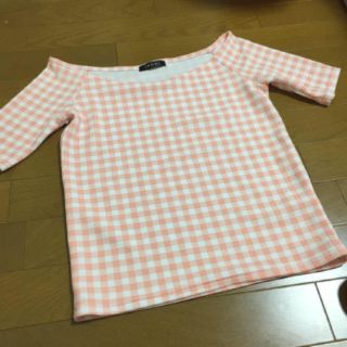 イング(INGNI)のINGNI♡ピンクチェックトップス(Tシャツ(半袖/袖なし))