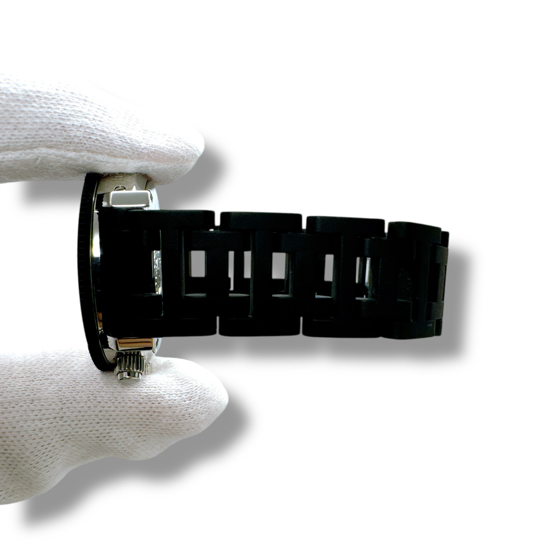 HERMES - エルメス クリッパー CL2.315 クロノ ラバー ブラック HERMES - エルメス クリッパー CL2.315 クロノ ラバー ブラック