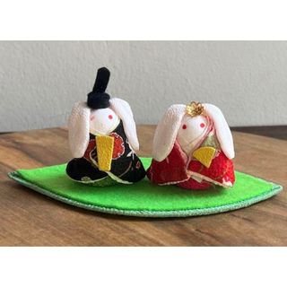 【新品】ウサギのひな祭り(置物)
