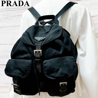 【ポイント10倍】 三角ロゴ レザー ナイロン b84【美品】プラダ - PRADA カーキ リュックの通販|ラクマ バックパック バッグ