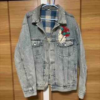 GUCCI - グッチ 22AW 667998 XDBRP ダメージ加工裏地ボアデニム GUCCI - グッチ 22AW 667998 XDBRP ダメージ加工裏地ボアデニム
