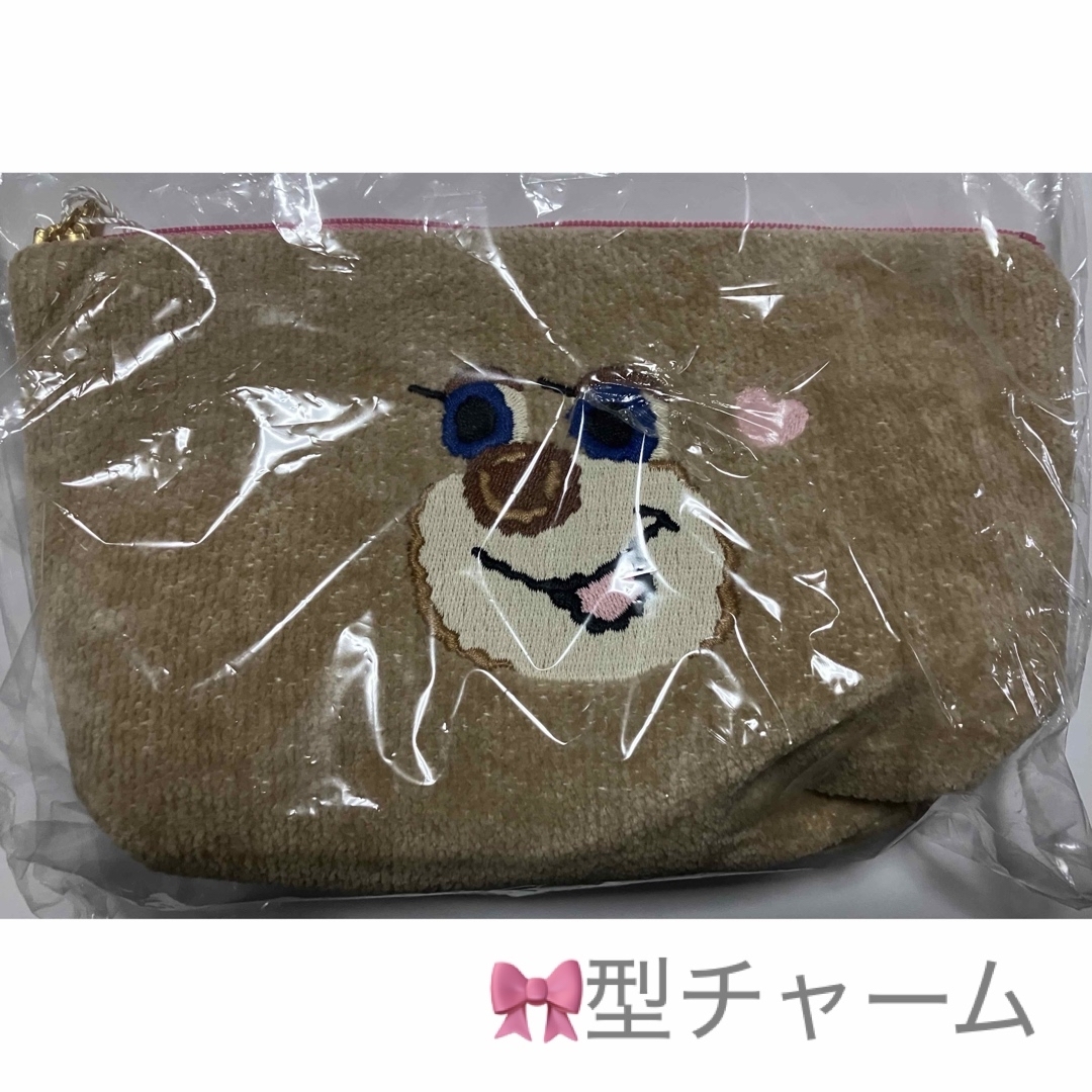 新品 FEILER ドアップテディガール コスメポーチ リボン型 新品 FEILER ドアップテディガール コスメポーチ リボン型