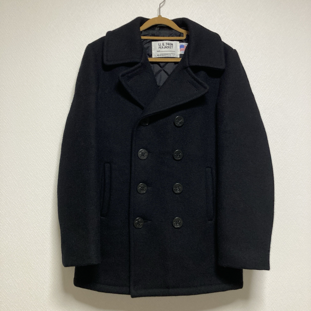 schott 740N ピーコート usa製 34 ブラック 黒 schott 740N ピーコート usa製 34 ブラック 黒