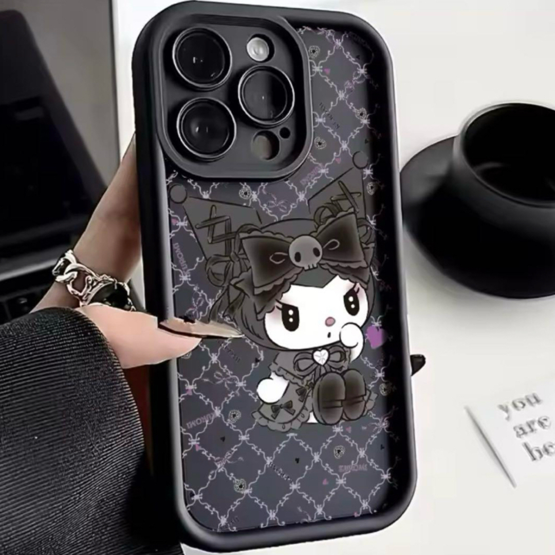 サンリオ(サンリオ)のサンリオ クロミ キャラクター iPhoneケース 黒 14 スマホ/家電/カメラのスマホアクセサリー(iPhoneケース)の商品写真