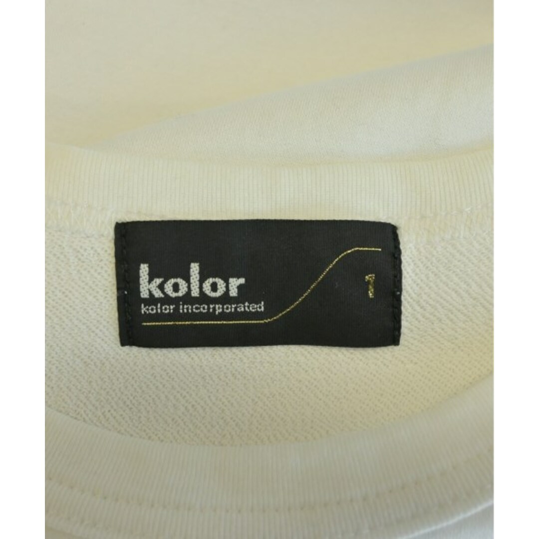 kolor - kolor カラー Tシャツ・カットソー 1(S位) 白 【古着 kolor - kolor カラー Tシャツ・カットソー 1(S位) 白 【古着