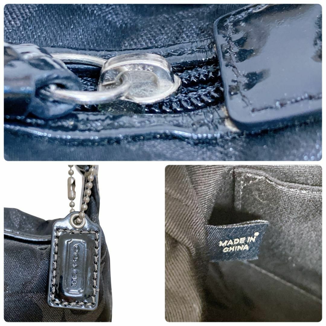 極美品 COACH ミニハンドバッグ ポーチ スタッズ ブラック 極美品 COACH ミニハンドバッグ ポーチ スタッズ ブラック