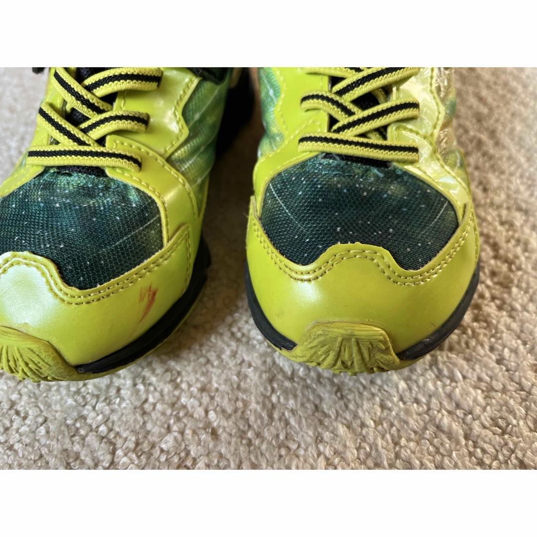 SUPERSTAR(スーパースター)のsuperstar イエローグリーン18cm キッズ/ベビー/マタニティのキッズ靴/シューズ(15cm~)(スニーカー)の商品写真