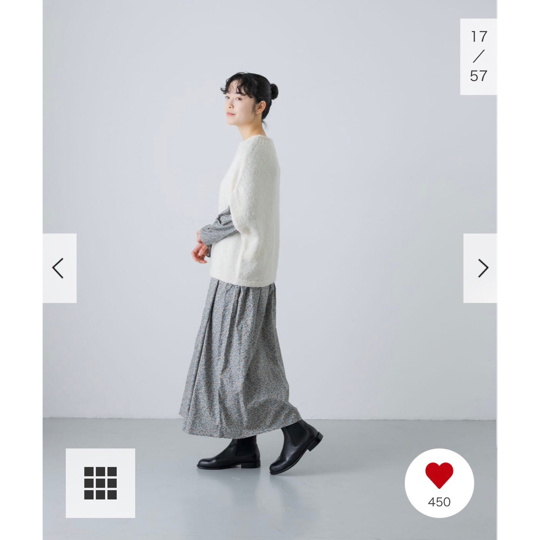 かぐれ - 新品タグ付◉ BLUE GRAY かぐれ コットン小花柄2WAY かぐれ - 新品タグ付◉ BLUE GRAY かぐれ コットン小花柄2WAY
