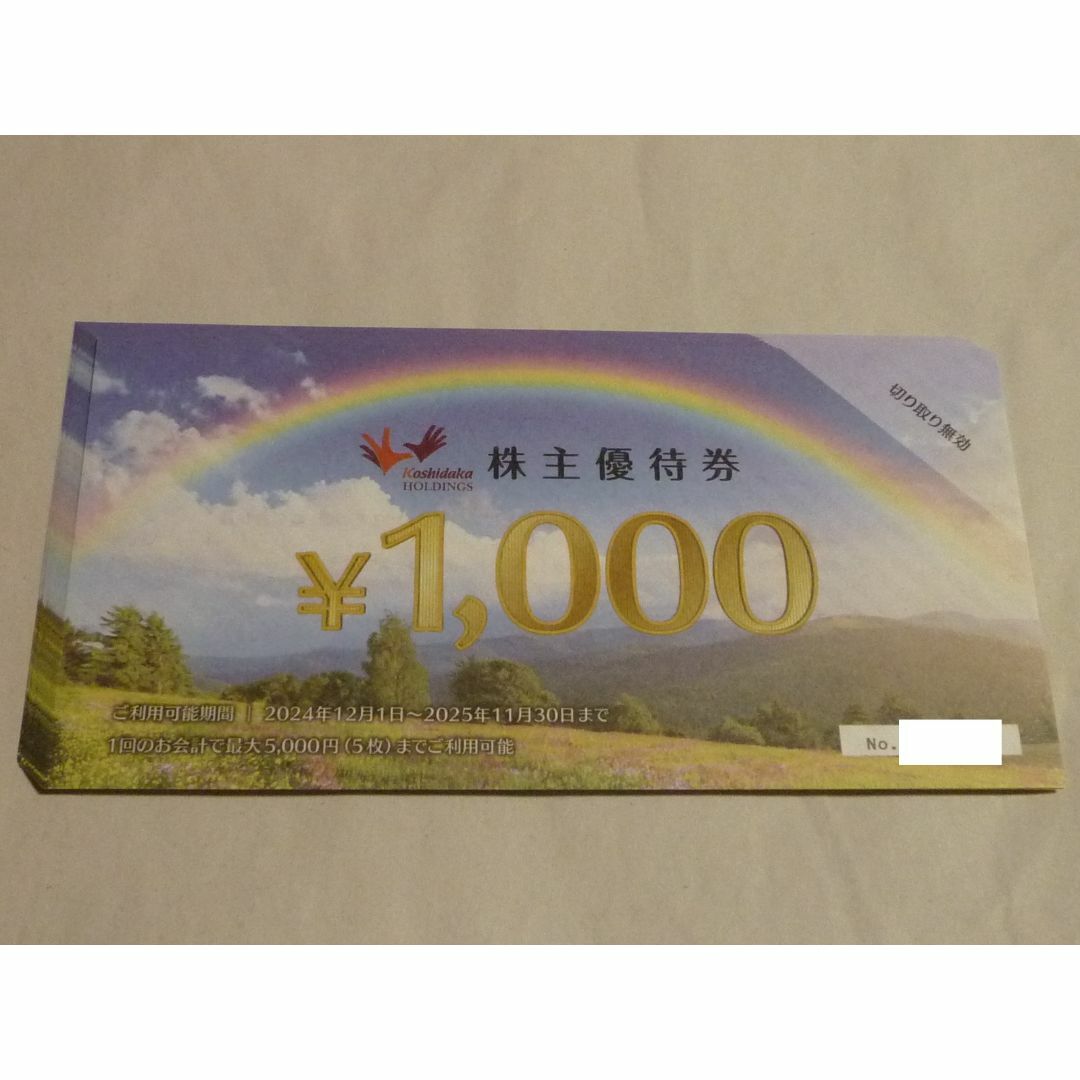 非売品 20000円(1000円×20枚) コシダカ 株主優待券 2025.11.30 Others