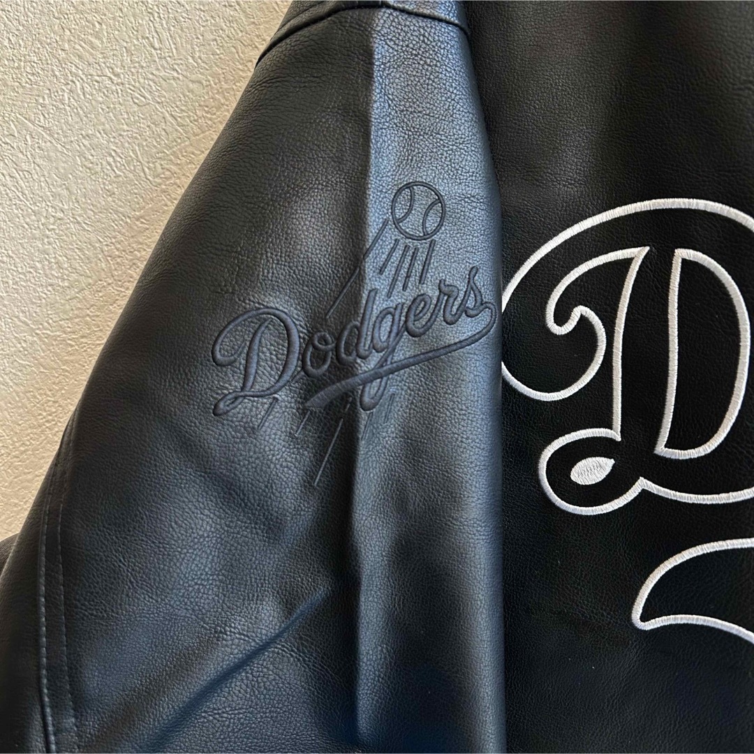 MLB - 【M】MLB ドジャース シンセティックレザージャケット MLB - 【M】MLB ドジャース シンセティックレザージャケット