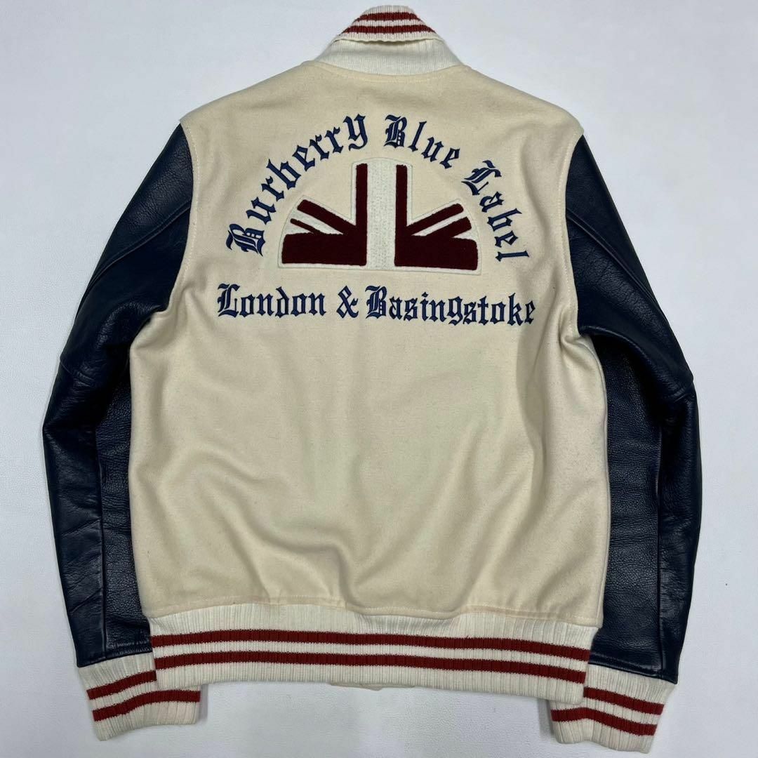 □Lサイズ Burberry バーバリー 袖レザー スタジャン イングリッシュ □Lサイズ Burberry バーバリー 袖レザー スタジャン イングリッシュ