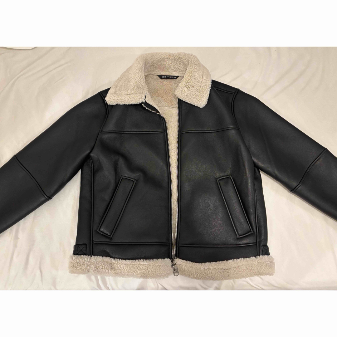 ZARA - ZARA ダブルフェイス フェイクレザージャケットの通販 by ZARA - ZARA ダブルフェイス フェイクレザージャケットの通販 by