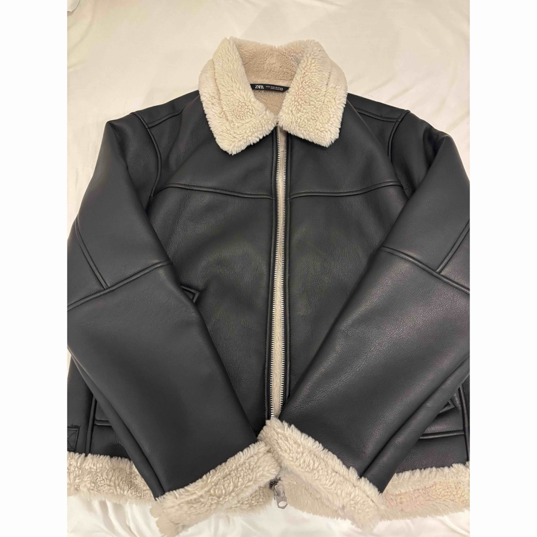 ZARA - ZARA ダブルフェイス フェイクレザージャケットの通販 by ZARA - ZARA ダブルフェイス フェイクレザージャケットの通販 by