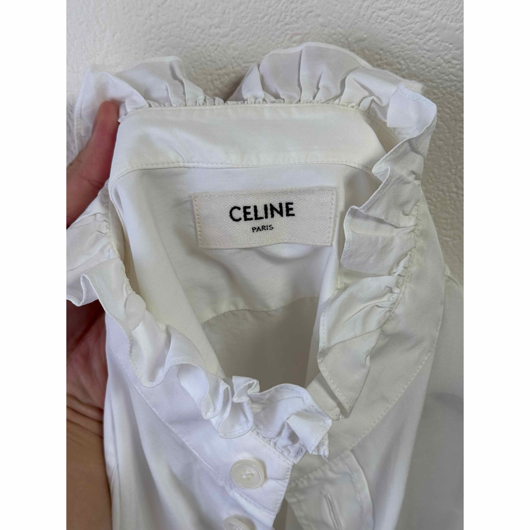 CELINE - CELINE 21AW ピーターパンカラーシャツ SIZE39の通販 CELINE - CELINE 21AW ピーターパンカラーシャツ SIZE39の通販