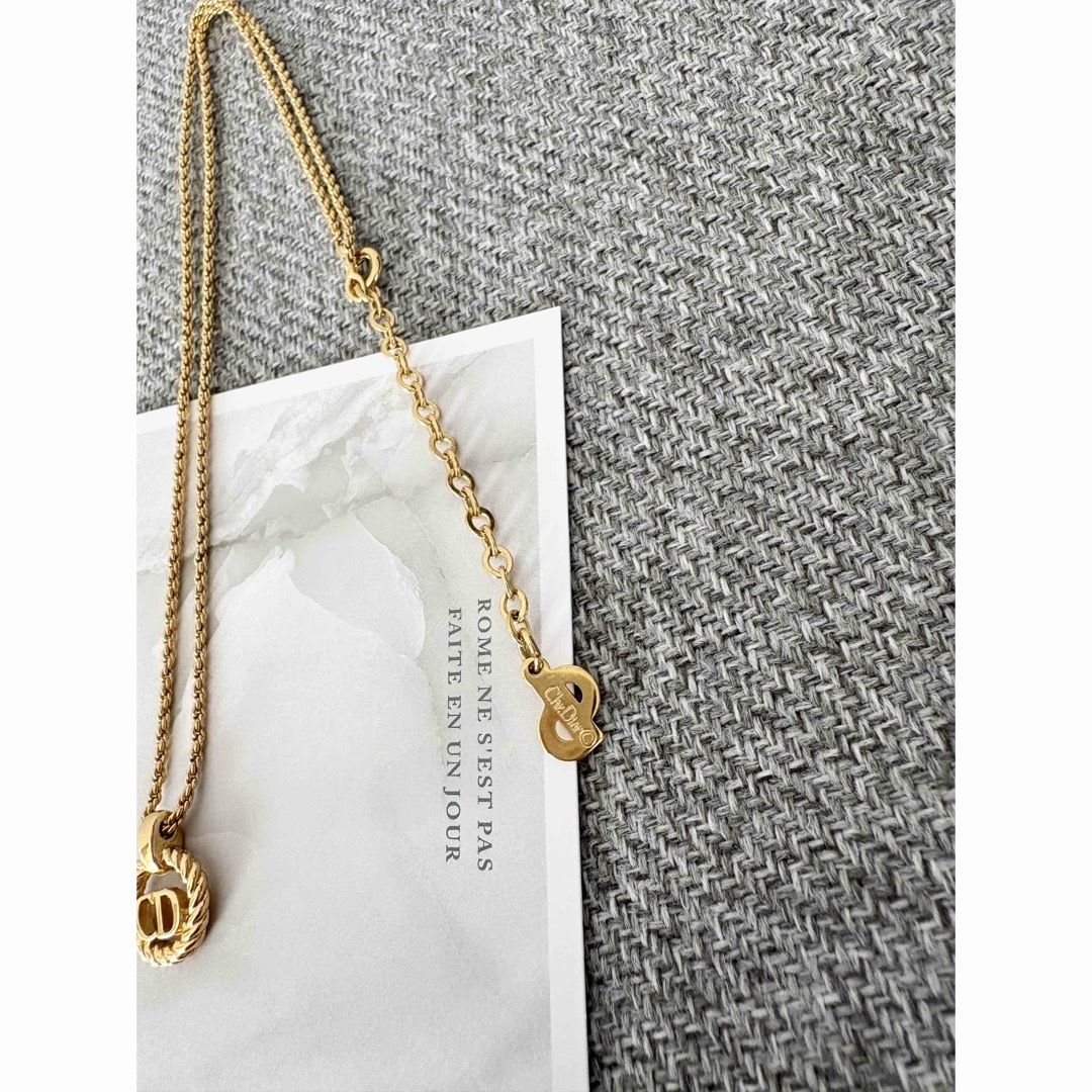 クリスチャンディオール ネックレス/ディオールロゴ/GPメッキ