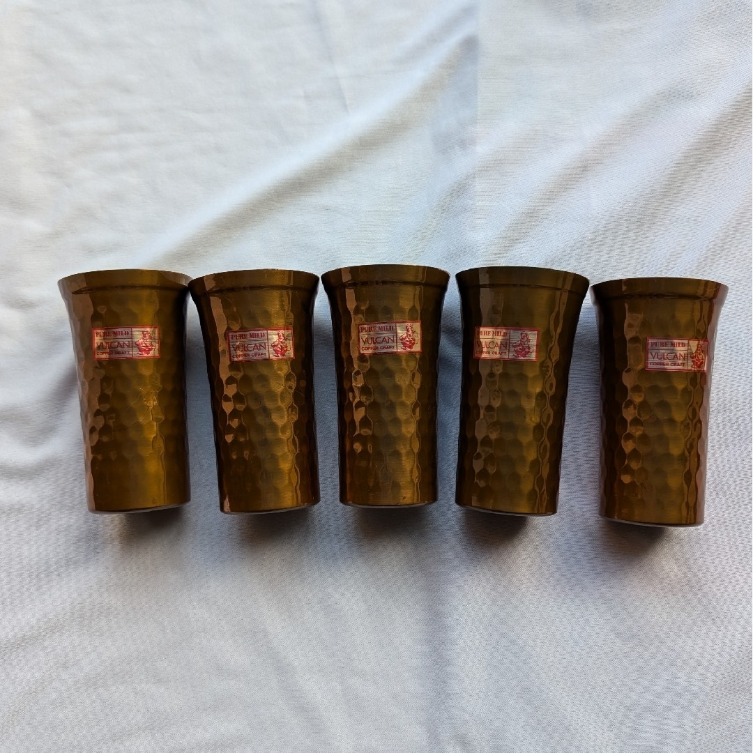 VULCAN PURE MILD COPPER CRAFTカップ 5客セット インテリア/住まい/日用品のキッチン/食器(グラス/カップ)の商品写真