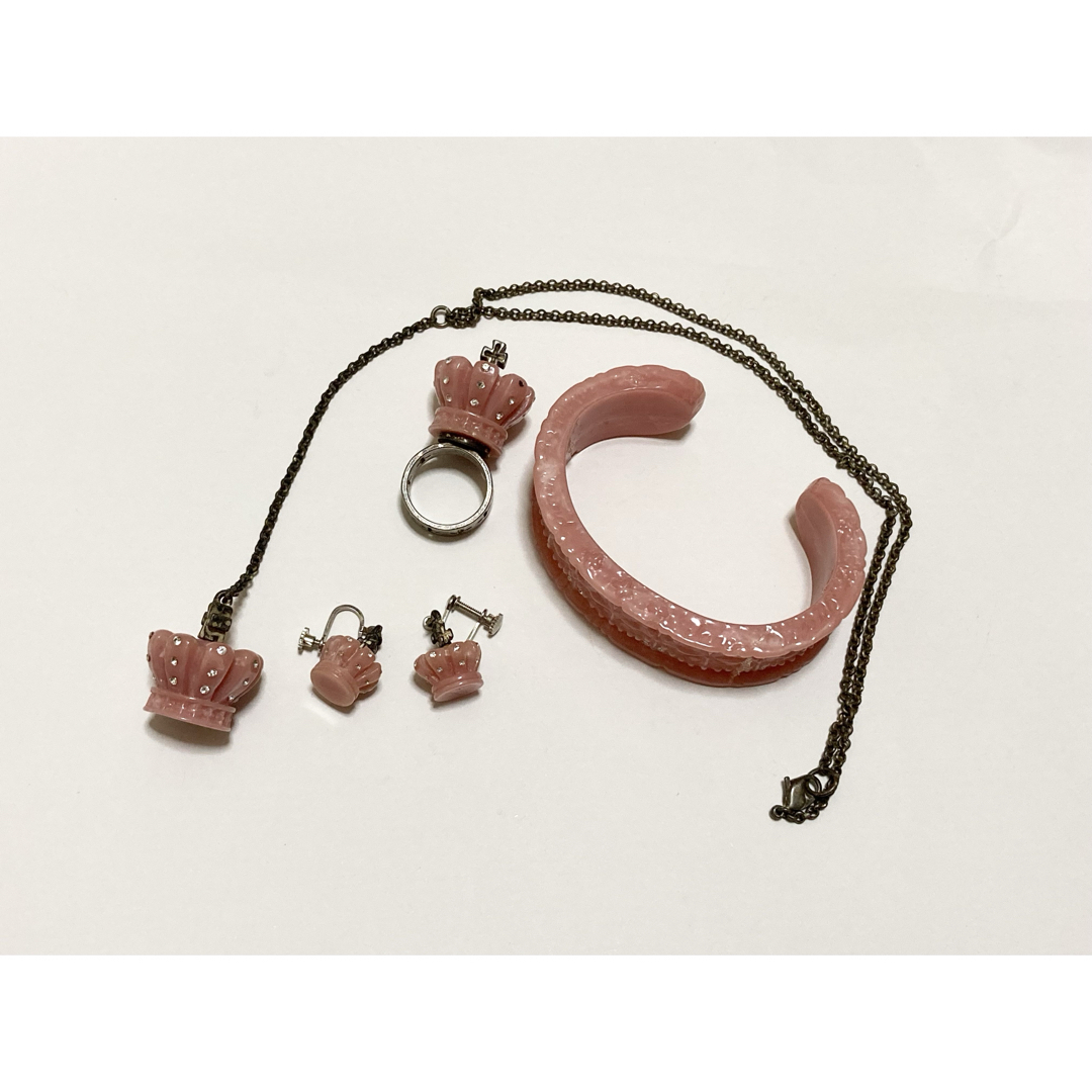 ジェーンマープル ネックレス リング ピンク 王冠 JaneMarple ジェーンマープル ネックレス リング ピンク 王冠 JaneMarple