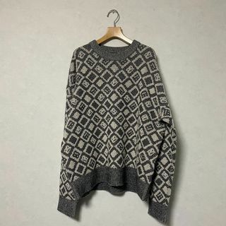 Acne Studios - 新品未使用 Acne studios ロゴパターンニット M Acne Studios - 新品未使用 Acne studios ロゴパターンニット M