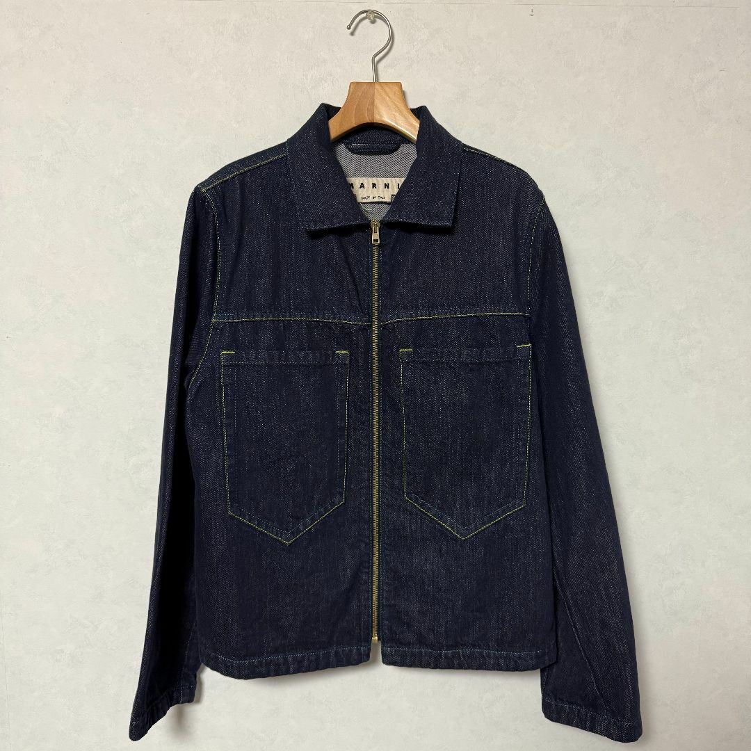 美品 MARNI デニムジップジャケット 46 美品 MARNI デニムジップジャケット 46