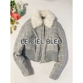 LE CIEL BLEU - LE CIEL BLEU Faux Leather Padded Coatの通販 LE CIEL BLEU - LE CIEL BLEU Faux Leather Padded Coatの通販