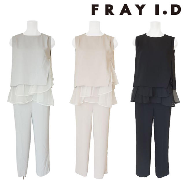 FRAY I.D(フレイアイディー)のフレイアイディー☆コンビシースルーコンビネゾン レディースのパンツ(オールインワン)の商品写真