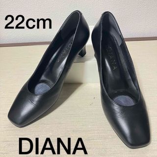 ダイアナ(DIANA)の【状態良好】DIANA ダイアナブラックスクエアトゥ22cmワコール風(ハイヒール/パンプス)