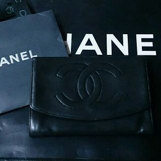 シャネル(CHANEL)の正規品 CHANEL(シャネル) ココマーク 中財布 ラムスキン(財布)