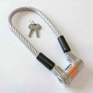 【SANYO】30㎝ ワイヤー錠 ワイヤーロック 自転車 鍵 錠前 サンヨー(その他)